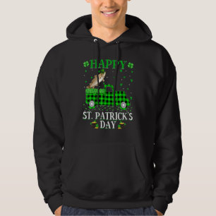 Veste À Capuche Funny Buffalo Plaid Green Truck Cod Fish St Patron