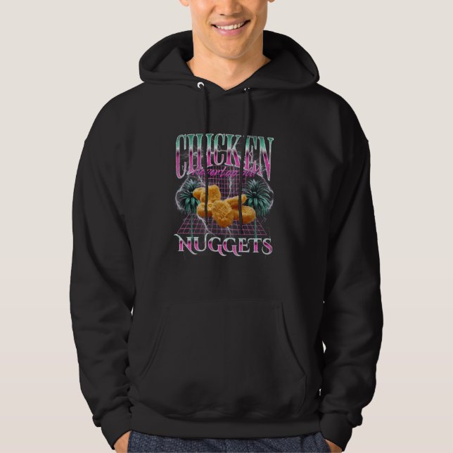 Veste À Capuche Funny Chicken Nugget meme Bootleg Retro 90s Street (Devant)