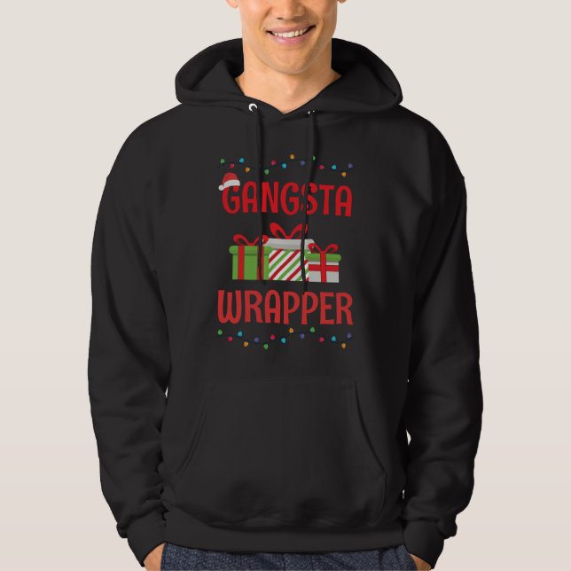 Veste À Capuche Funny Christmas Gangsta Wrapper (Devant)