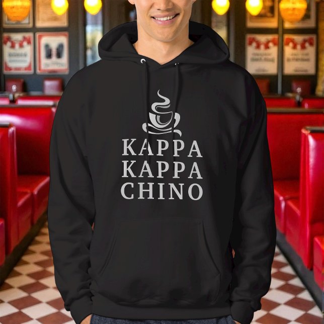 Veste À Capuche Funny Kappa Kappa Chino Grec Lifestyle Noir (Créateur téléchargé)
