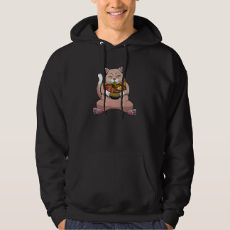 Veste À Capuche Funny Kawaii Japanese Anime Cat Ramen Design For M