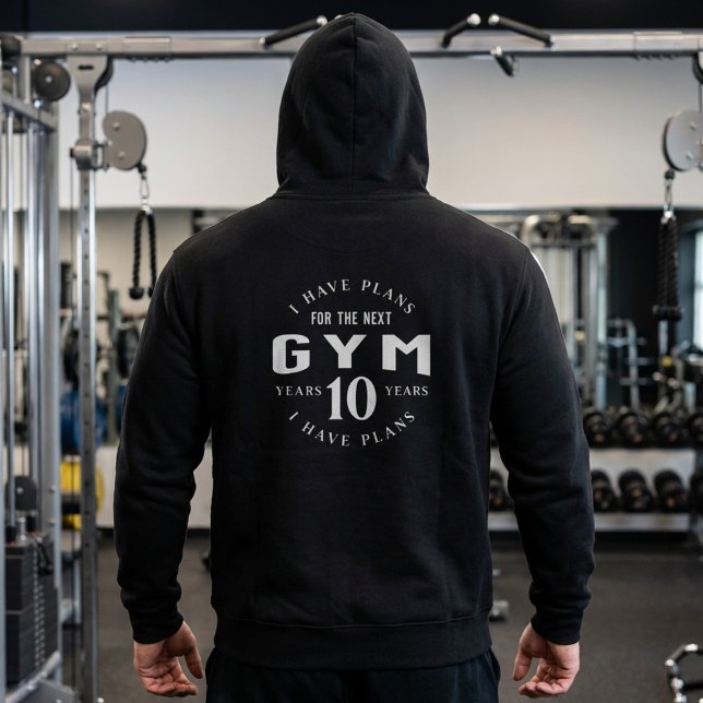 Veste À Capuche Funny Motivational Gym Hoodie for Fitness Lovers (Créateur téléchargé)