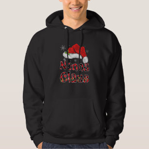 Veste À Capuche Funny Nonna Claus Rouge Plaid Famille Pjs M