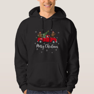 Veste À Capuche Funny Père Noël équitation Arbre de Noël Camion Me