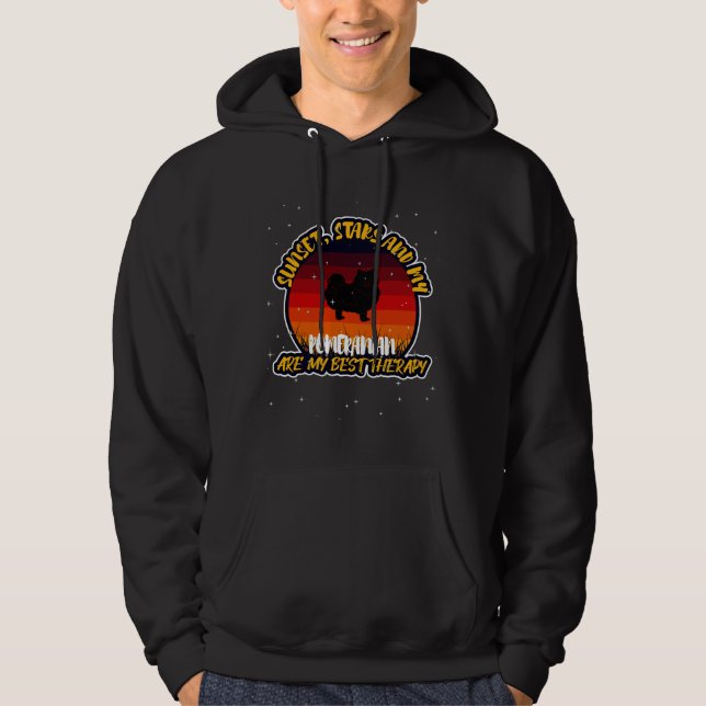 Veste À Capuche Funny Poméranien Pour N'Importe Quel Chien Couché  (Devant)