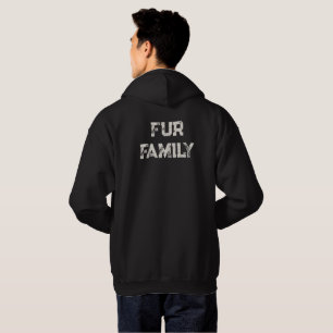 Veste À Capuche 'Fur Family' Anniversaire Fête des Pères Drôle