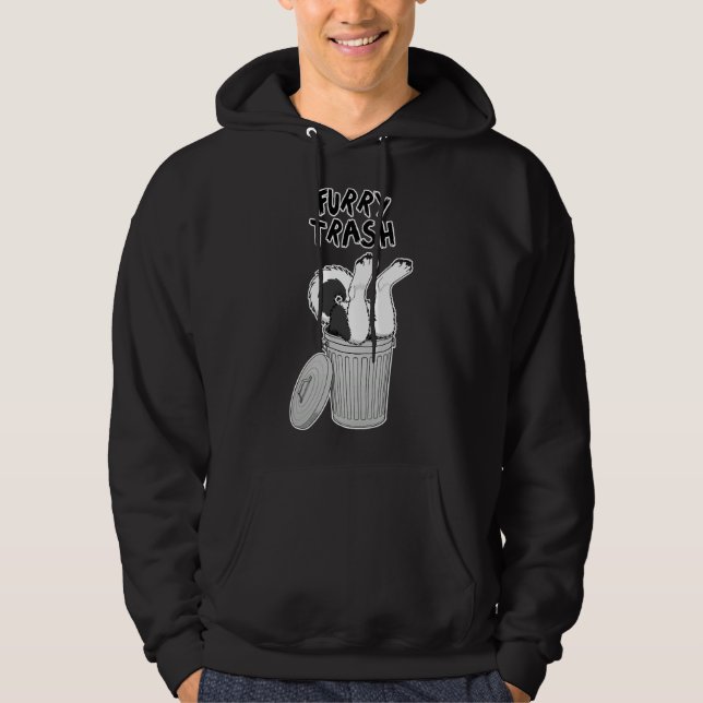 Veste À Capuche Furry Trash Black Huskymalamute (Devant)