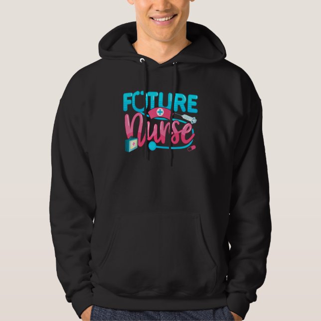 Veste À Capuche Futur Infirmière Infirmière Infirmière Infirmière  (Devant)