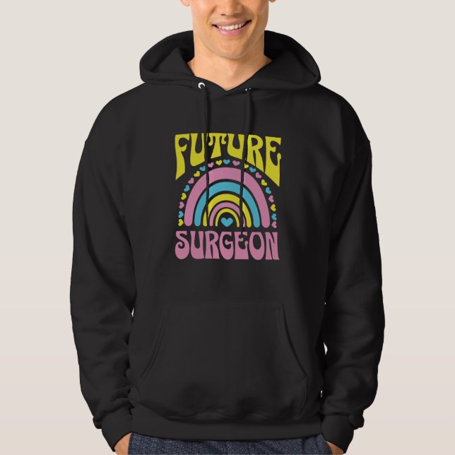 Veste À Capuche Future Surgeon Bright Retro Rainbow Surgeons Train (Devant)