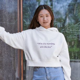 Veste À Capuche Gagnez la matinée, gagnez la journée Typographie m