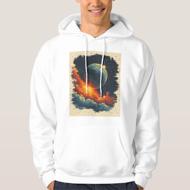 Veste À Capuche Galaxie de style rétro (Devant)