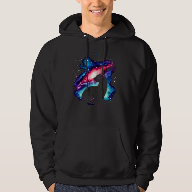 Veste À Capuche Galaxie graphique de la Mongolie cosmique cool (Devant)