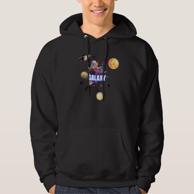 Veste À Capuche Galaxie Planète spatiale Nerd Astro Universe (Devant)