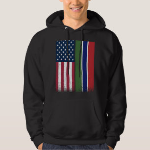 Veste À Capuche Gambie Gambie Amérique drapeaux Fiers États-Unis G