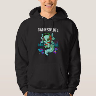 Veste À Capuche Gamesolotl Gamer Axolotl Fish Jouer Jeux Vidéos