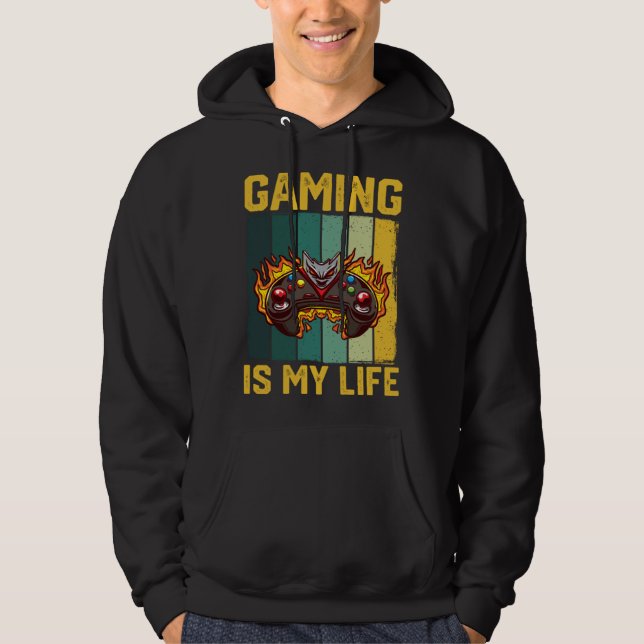 Veste À Capuche Gaming Is My Life  Video Gaming (Devant)