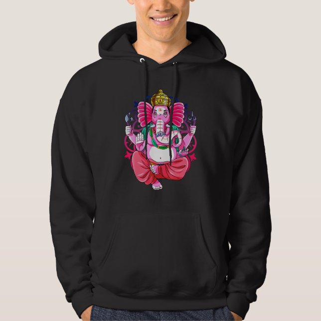 Veste À Capuche Ganesh Chaturthi Day Ganpatio Deity (Devant)