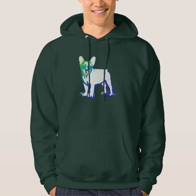 Veste À Capuche Garçon French Bulldog le plus cool (Devant)