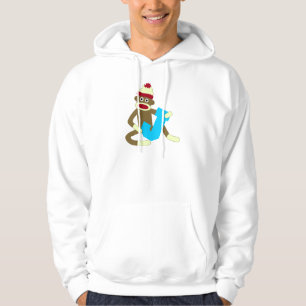 Veste À Capuche Garçon J de monogramme de singe de chaussette