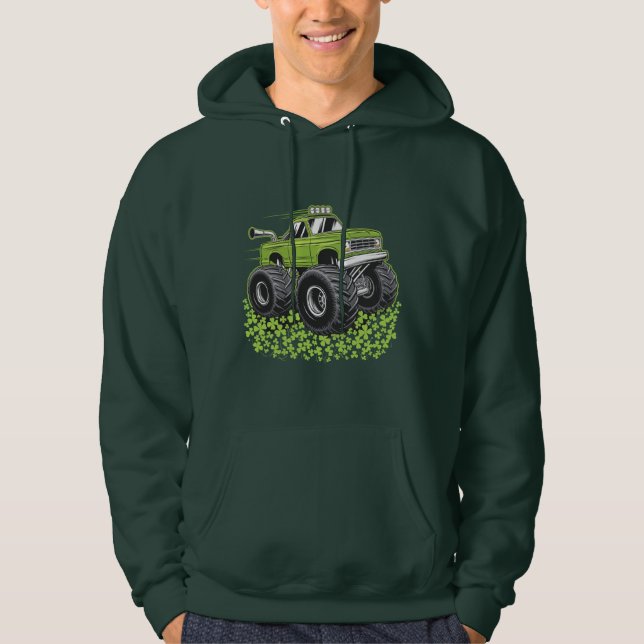 Veste À Capuche Garçon Saint-Patrick Enfant Chanceux Camion Monstr (Devant)