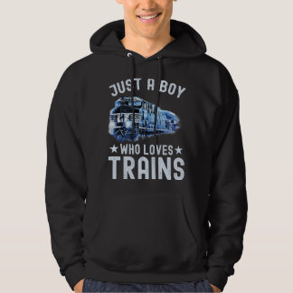 Veste À Capuche Garçons Drôle Juste Un Garçon Qui Aime Trains Ce G