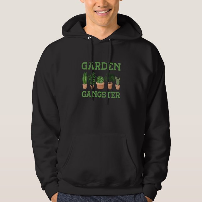 Veste À Capuche Garden Gangster Botanical Flowers Gardening Plant  (Devant)