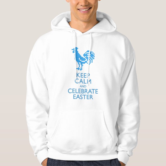 VESTE À CAPUCHE GARDER CALME ET CÉLÉBRER PÂQUES (Devant)