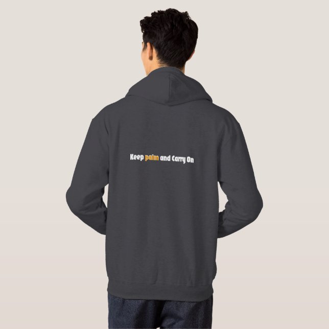 Veste À Capuche Gardez la palme et continuez - Coucher de soleil t (Dos entier)
