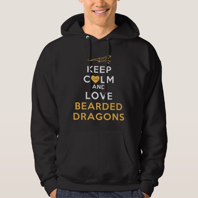 Veste À Capuche Gardez Le Calme Et L'Amour Des Dragons (Devant)