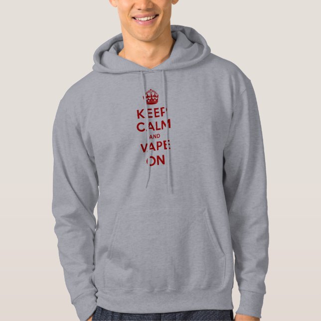 Veste À Capuche Gardez le calme et le Vape dessus (Devant)