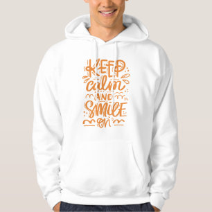 Veste À Capuche Gardez le calme et souriez dessus