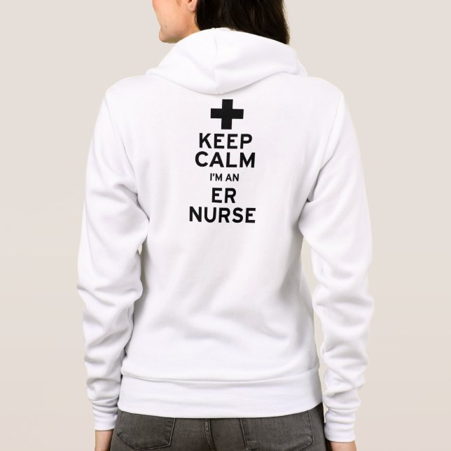 Veste À Capuche Gardez le calme infirmière ER (Dos)