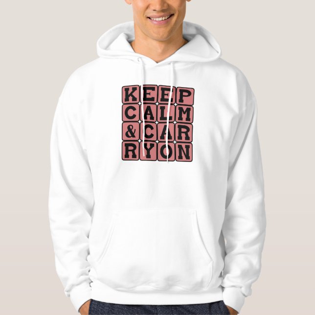 Veste À Capuche Gardez votre calme et continuez, Mème Internet (Devant)