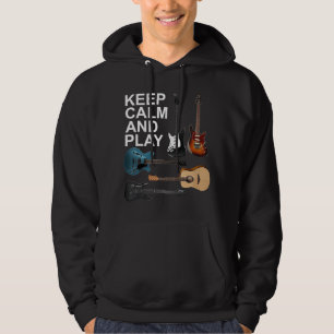 Veste À Capuche Gardez votre calme et jouez des guitares électriqu
