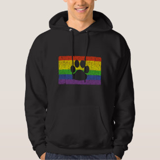 Veste À Capuche Gay Furry Pride Fandom Paw Rainbow LGBT Flag Gift