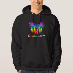 Veste À Capuche Gay pride du drapeau Ekoalaity Koala Rainbow