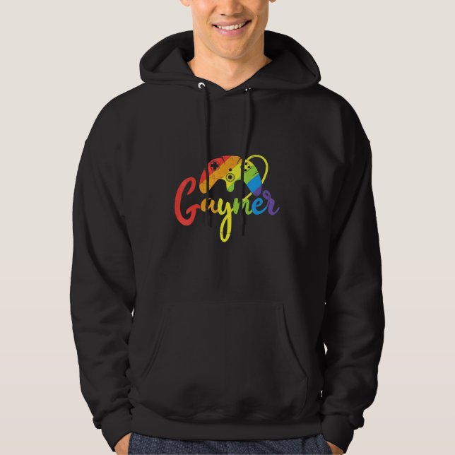 Veste À Capuche Gaymer Gamer Gay pride Lgbt Correspondant Vidéo Je (Devant)