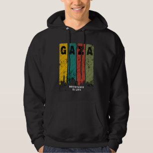Veste À Capuche GAZA Vintage Distressed Hoodie   Solidarité