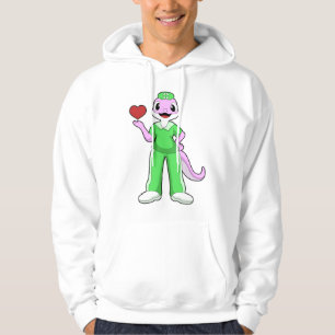 Veste À Capuche Geko comme infirmière avec coeur