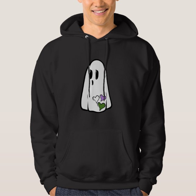 Veste À Capuche Genderqueer Pride Ghost (Devant)