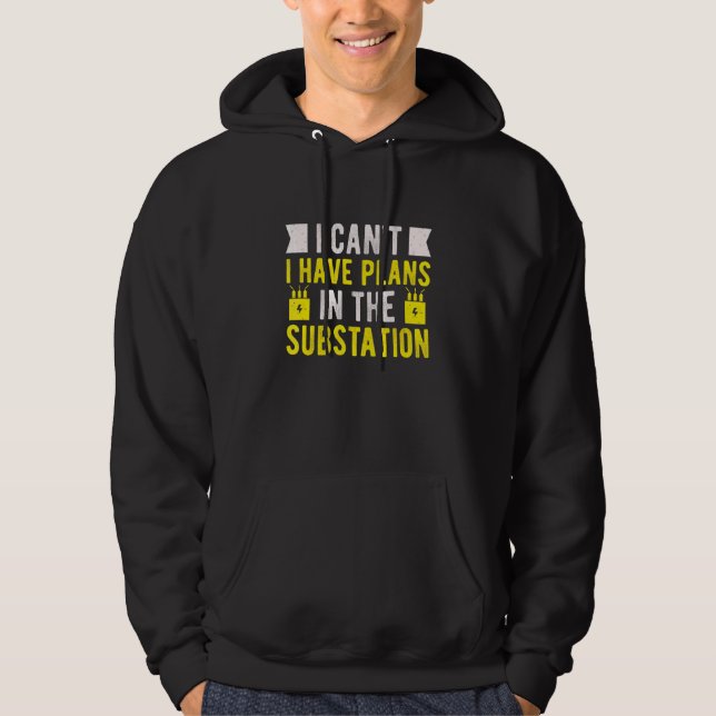 Veste À Capuche Génie Électrique Pour Hommes Electricien Tee (Devant)