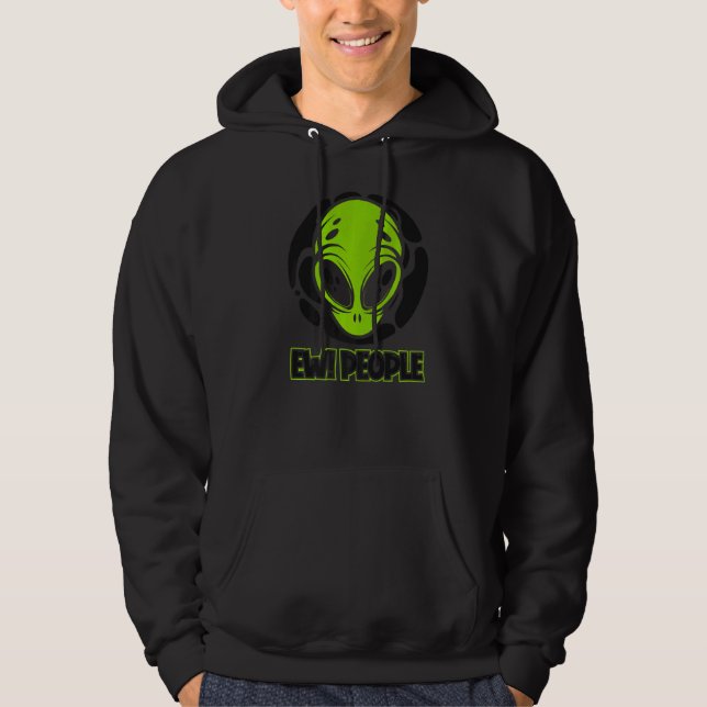 Veste À Capuche Gens Ew Ufo Complot Alien   (Devant)