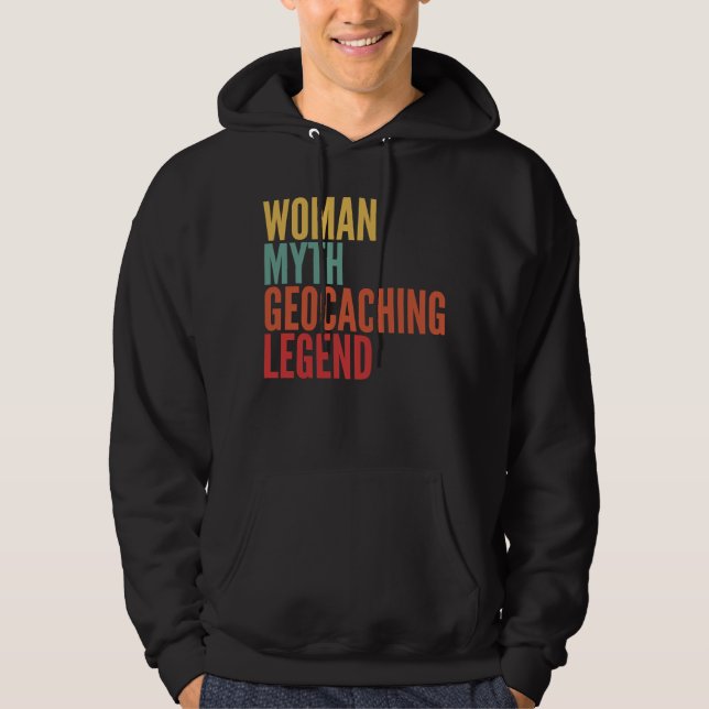 Veste À Capuche Geocaching Woman Myth Geocaching Legend (Devant)