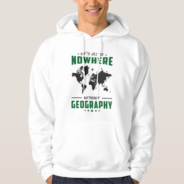 Veste À Capuche Géographie Professeur Funny Monde Continents Idée  (Devant)