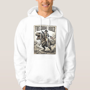 Veste À Capuche George Washington patriotique à cheval sur T-rex L