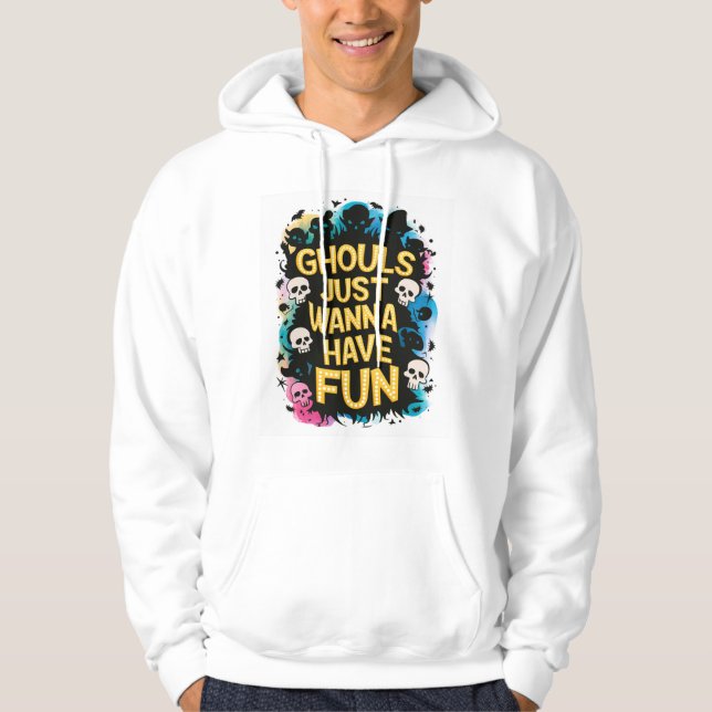 Veste À Capuche Ghouls veut juste s'amuser (Devant)