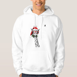 Veste À Capuche Girafe Mignonne Avec Chapeau De Père Noël Joyeux N