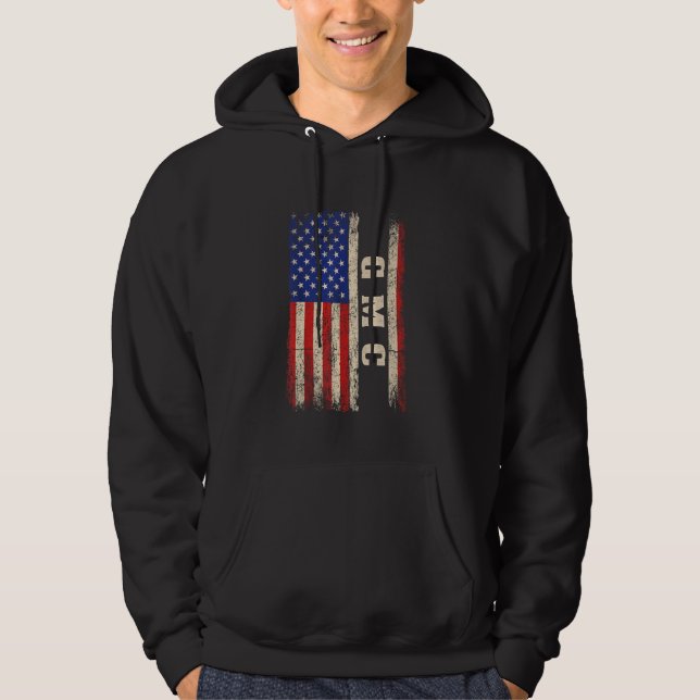 Veste À Capuche GMC Last Name Shirt GMC Name American Flag (Devant)