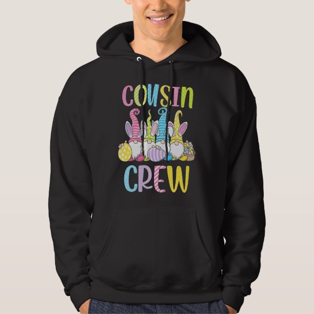 Veste À Capuche Gnome de printemps de Pâques de l'équipage du Cous (Devant)