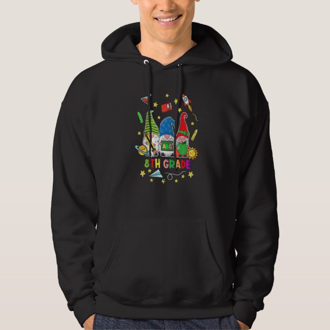 Veste À Capuche Gnomes 8e année équipage premier jour enseignant r (Devant)